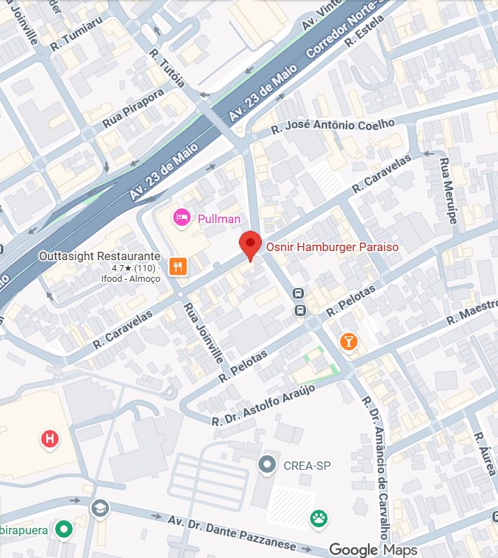 Mapa da Osnir Hamburger no Paraíso